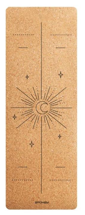 Fitnesa un jogas paklājs Spokey Savasana, brūna krās./zaļa krās., 183 cm x 61 cm x 0.4 cm