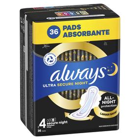 Гигиенические прокладки Always Ultra Secure Night Size 4, 36 шт.