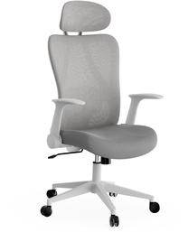 Darbo kėdė SENSE7 Noxo, 69 x 69 x 115 - 124 cm, balta sp./pilka sp.