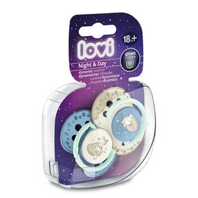 Соска Lovi Night & Day Boy, 6+ мес., синий цв.