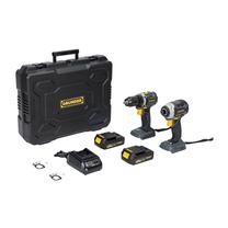Akumuliatorinių įrankių rinkinys su akumuliatoriumi Grunder CD-B0A18+CW-B1218E, 18 V, 2 Ah