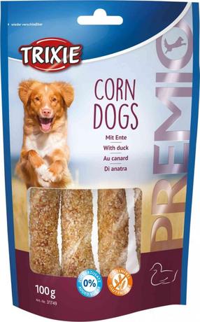 Skanėstas šunims Trixie Premio Corn Dogs, antiena, 0.1 kg