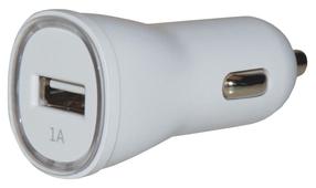 Auto telefona lādētājs Techly, USB, balta krās.