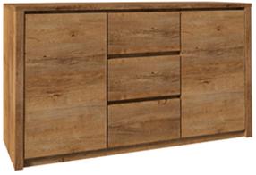 Kumode Gala Meble Montana K2DP, ozola krās., 80 cm x 140 cm x 43 cm
