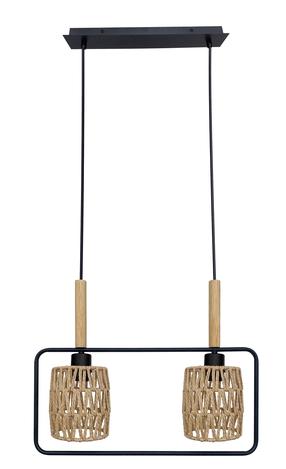 Valgusti rippuv Candellux Lighting Crown, E27, 2 x 40 W, pruun v. / must v., 12 x 15 cm