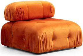 Krėslas Hanah Home Bubble O1, raudona sp./oranžinė sp., 95 cm x 95 cm x 75 cm
