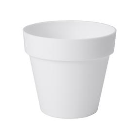 Puķu pods Form Plastic Ibiza Soft Mat 4140, plastmasa, Ø 20 cm, balta krās.