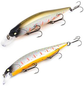 Vobleris Akara Best Minnow 110SP A110, 11 cm, 17 g, zelta krās./sudraba krās./oranža krās.