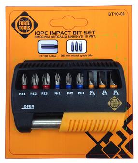 Набор насадок Forte Tools BT10-00, 1/4"