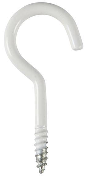 Вкручивающийся крючок Essve, 12x40 мм, белый цв., 6 шт.