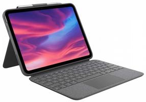Klaviatūra planšetiniam kompiuteriui Logitech Combo Touch Keyboard Case Apple iPad 10th Gen 920-011441, Anglų (UK), pilka sp.