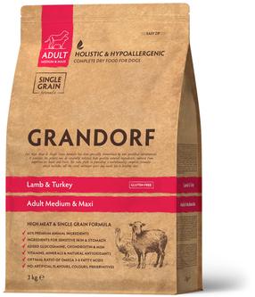 Kuiv koeratoit Grandorf Medium & Maxi GDDD0503, lambaliha/kalkun, 3 kg