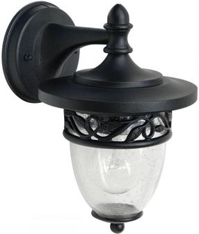 Sieninis lauko šviestuvas Elstead Lighting Buford, 60W, E27, IP44, juoda sp., 16.8 cm x 25.3 cm