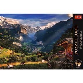 Puzle Trefl Plus Lauterbrunnen Valley Switzerland, 68.3 cm x 48 cm, 1000 gab., daudzkrāsaina