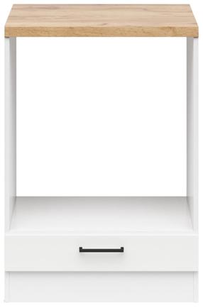 Virtuvinė spintelė orkaitei Junona Line, balta sp./gold craft oak sp., 51 cm x 60 cm x 85.7 cm