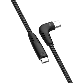 Laidas Silicon Power LK50CC, 2 x USB Type-C, 100 cm, juoda sp.