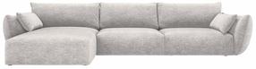 Kampinė sofa Cosmopolitan Design Matera Eden 17, sidabro sp., kairinė, 171 x 308 cm x 85 cm