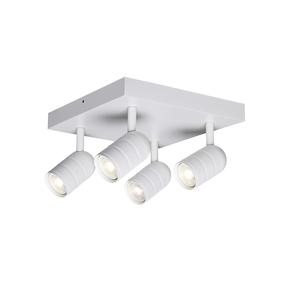 Valgusti lagi CristalRecord Flush, GU10, 4 x 10 W, valge v. / valge v.