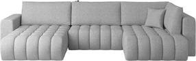 Kampinė sofa Bonito Borneo 4, pilka sp., kairinė, 170 x 340 cm x 92 cm