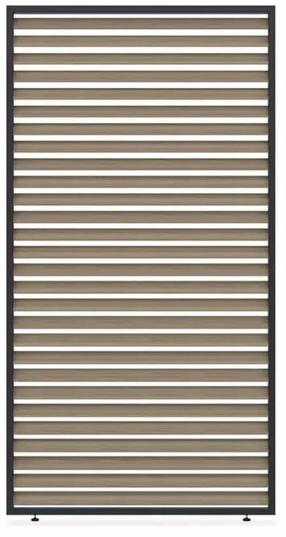Žaliuzinė siena pavėsinei, 123.5 x 235.5 cm, ruda sp.