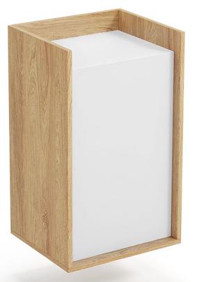 Spintelė Mobius 1D, ąžuolo sp./balta sp., 50 cm x 41 cm x 83 cm