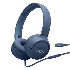 Vadu austiņas JBL Tune 520CB Stereo wired USB-C foldable, zila krās.