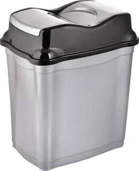 Atkritumu tvertne Orion 731342, melna krās./pelēka krās., 16 l, 40 cm x 23 cm