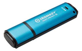 USB zibatmiņa Kingston IronKey Vault Privacy 50 IKVP50/64GB, zila krās., 64 GB