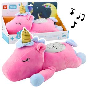 Projektors - bērnu miega palīglīdzeklis Lean Toys Slumber Buddies Unicorn, rozā krās.