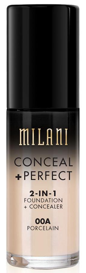 Skystas makiažo pagrindas Milani Conceal + Perfect, 00a porcelain, 30 ml