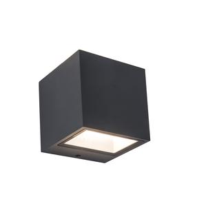 Sieninis lauko šviestuvas Lutec Gemini, 9W, LED, IP54, antracito sp., 8.8 cm x 8.6 cm