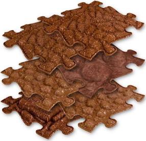 Sensoorne massaaži matt ASKATO ECO 040054, 30 cm x 30 cm, 6 tk, pruun v.