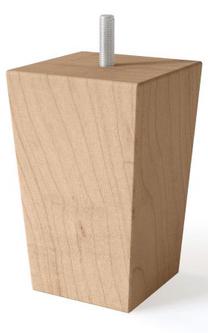 Mēbeļu kāja Sleepwell C10861010, 6.5 cm x 6.5 cm, 12 cm, koka krās.