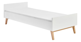 Lova viengulė Pinio Swing, 120 x 200 cm, balta sp., be čiužinio, su grotelėmis