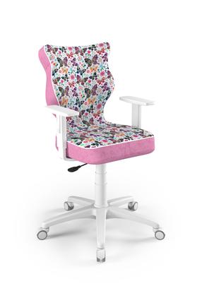 Laste töötool Duo Storia 31, 64 x 64 x 102.5 cm, valge v./roosa v./mitmevärviline