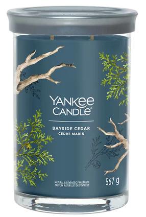 Žvakė, aromatinė Yankee Candle Signature Bayside Cedar, 60 - 100 h, 567 g, mėlyna sp.
