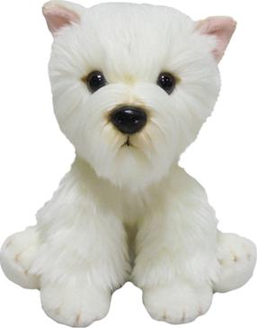 Pliušinis žaislas šuo Smily Play Terrier, balta sp., 30 cm