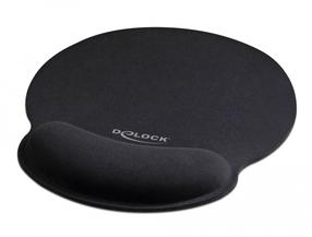 Peles paliktnis Delock Ergonomic Mouse Pad, 25.2 cm x 22.7 cm x 2 cm, melna krās.