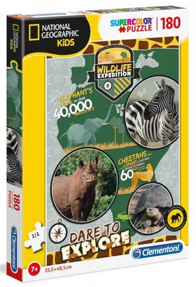 Dėlionė Clementoni National Kids Wildlife Expedition, 180 vnt.