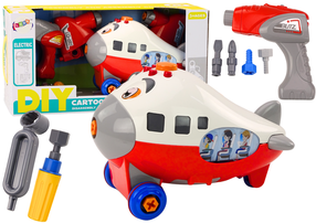  Žaislinis lėktuvas Lean Toys Cartoon, balta sp./raudona sp.