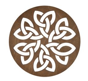 Galda paklājiņš Hermia Lugh Walnut, 36 cm x 36 cm x 36 cm, 6 gab., Brūna krās.
