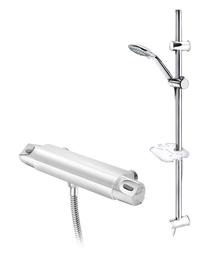 Dušas komplekts ar termostata jaucējkrānu Gustavsberg Nautic GB41215387, hroma krās.