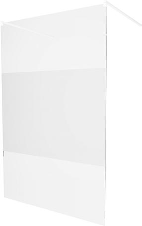 Dušo sienelė Mexen Kioto Walk-In, 110 cm x 200 cm, balta sp./grūdintas