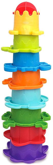 Lavinimo žaislas Infantino Stack O Fun, 15 cm, įvairių spalvų, 8 vnt.