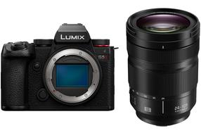 Bezspoguļa kamera Panasonic Lumix DC-S5 II, melna krās.