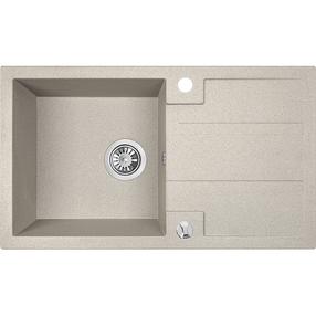 Virtuvinė plautuvė Laveo Barbados SBB_411T, Beige, granitas, 76 cm x 44 cm x 18 cm, beige