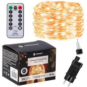 Lempučių girlianda Springos 5907719414584, 30 m, šiltai balta sp., 300 LED