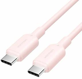 Juhe Vention TRCPF, 2 x USB Type C, 100 cm, roosa v., 60 W
