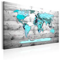 Kamštinė reprodukcija Artgeist Blue Continents PINNWAND174, 120 cm x 80 cm