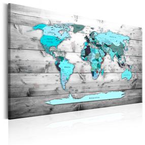 Korgi reproduktsioon Artgeist Blue Continents PINNWAND174, 120 cm x 80 cm